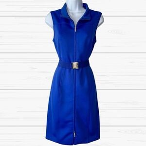 Tommy Hilfiger Royal Blue Zip Dress with Belt